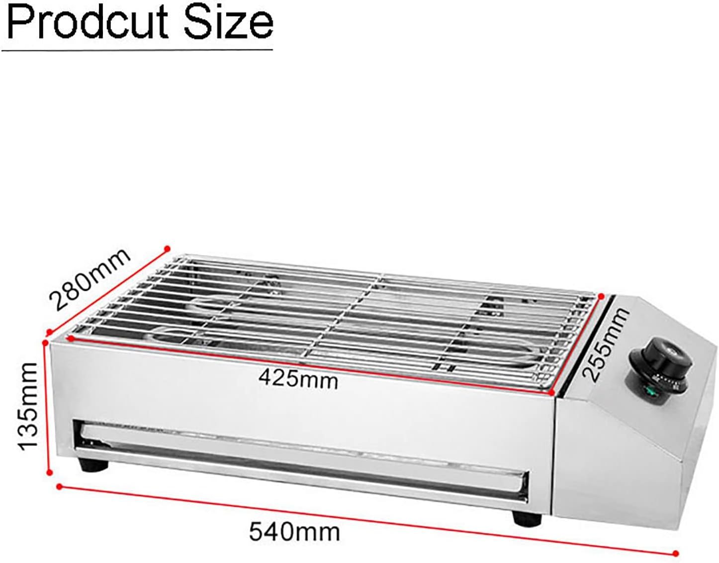 2600W Electric BBQ Grill Commercial and Home Use Countertop Stainless Steel Barbecue Griddle Smokeless Portable Cooking Oven for Indoor Outdoor Picnic