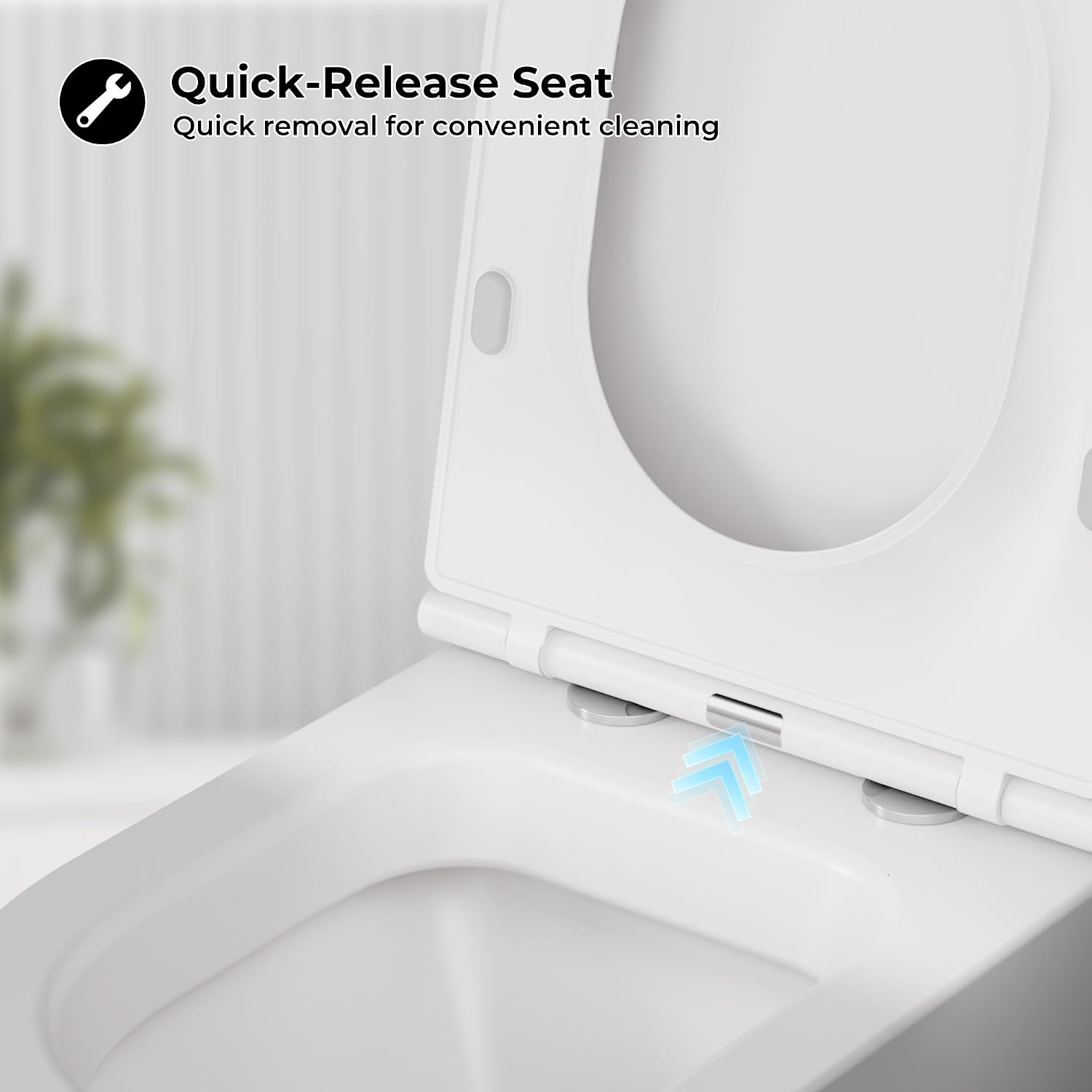 Wall Hung Toilet, Smart Toilet with in-Wall Tank System,One-Piece Bidet Toilet Combo,Heated Seat,Warm Air Dryer,Auto Flush,Space-Saving, Compact, Soft-Close Lid