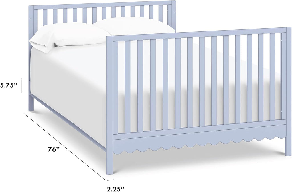 Davinci Hidden Hardware Twin/Full-Size Bed Conversion Kit (M5789) in Powder Blue
