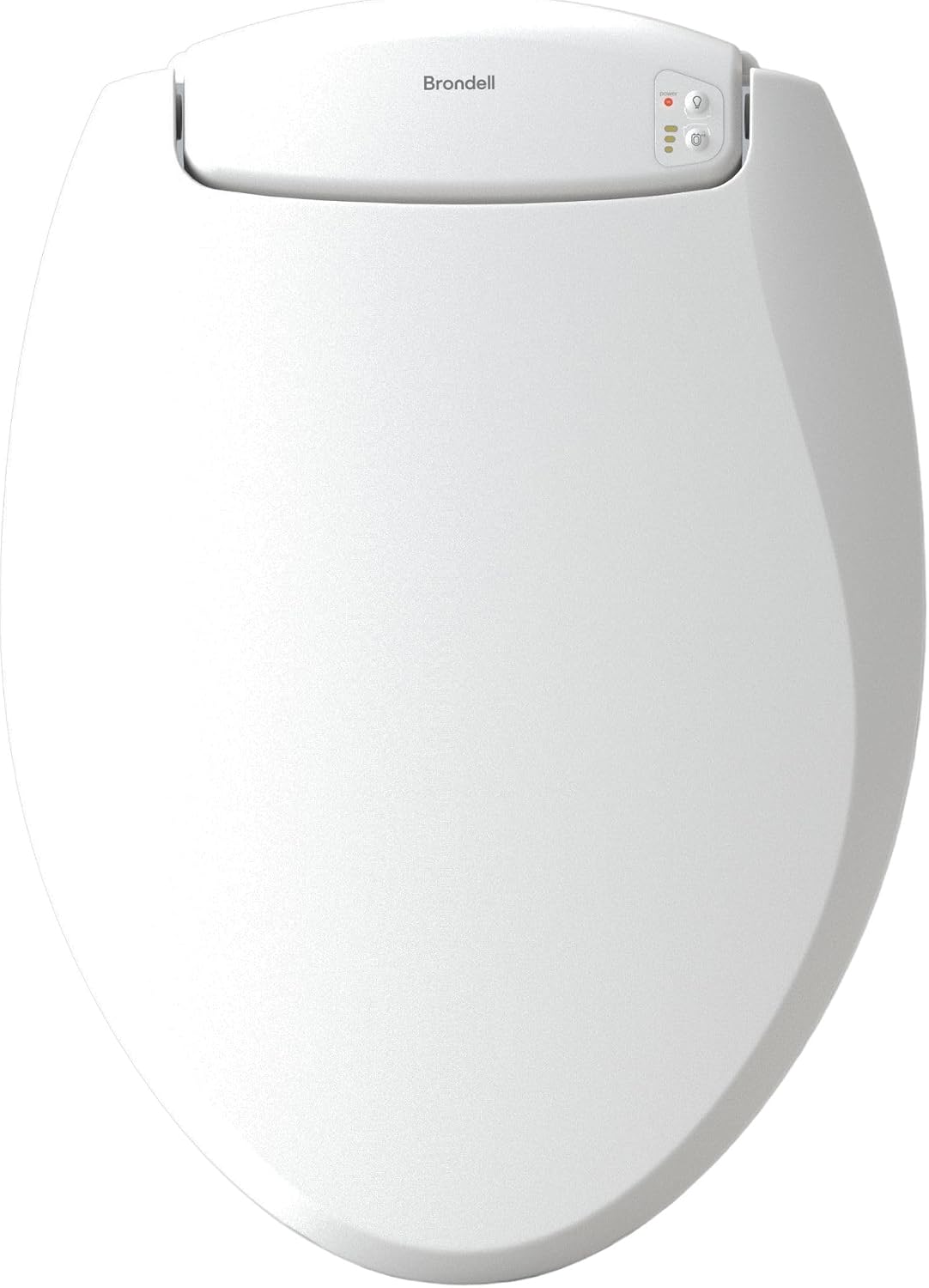 Brondell L60-RW LumaWarm Heated Toilet Seat with Night Light, 3 Temperature Settings, Gentle Close Lid,Easy Installation,Built-In Controls,Round,White