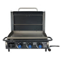 Razor 25 in. 3-Burner Portable Propane Gas Griddle with Lid in Black GGC2228MG