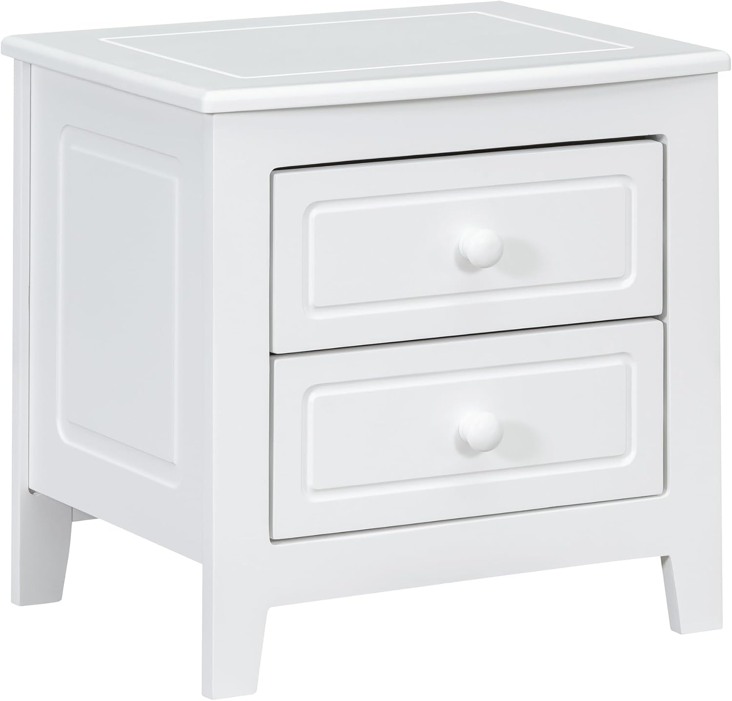 Harper & Bright Designs 3 Pieces Full Size Bedroom Sets, Solid Wood Platform Bed Frame with Heeadboard, 2 Nightstands, Farmhouse Design Full Bedroom Furniture Sets, Easy to Assemble (White)