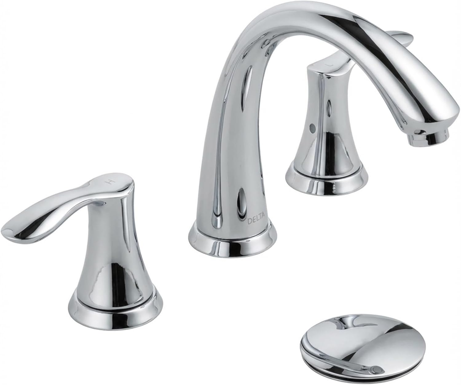 Lava Odoro Chrome Bathroom Faucet, 8 inch Widespread Bathroom Faucet 3 Hole 2 Handle Bathroom Sink Faucet Modern Bathroom Faucet Vanity Faucet with Drain Assembly Supply Line, BF405-C