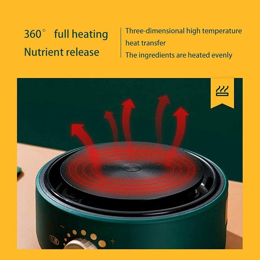 BBQ Smokeless Grill Folding Mini Electric Cooking Pot Food Grade 304 Stainless Steel Electric Heating Pot Adjustable Temperature Non-stick and Easy to Clean,White (Color : Green)
