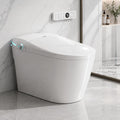 Smart Toilet with Bidet Built In, One Piece Toilet with Auto Open & Close Lid and Dual Flush, Heated Seat, Remote Control, Modern Electric Toilet with Water Tank, Foam Shield, Warm Dryer, 1.28GPF