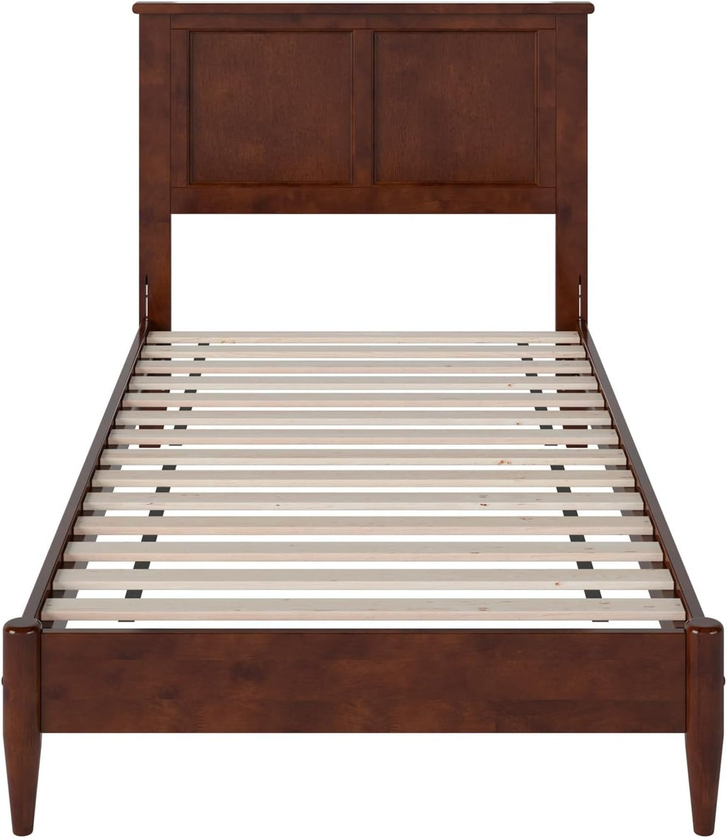 AFI, Charlotte Twin XL Solid Wood Low Profile Platform Bed, Walnut