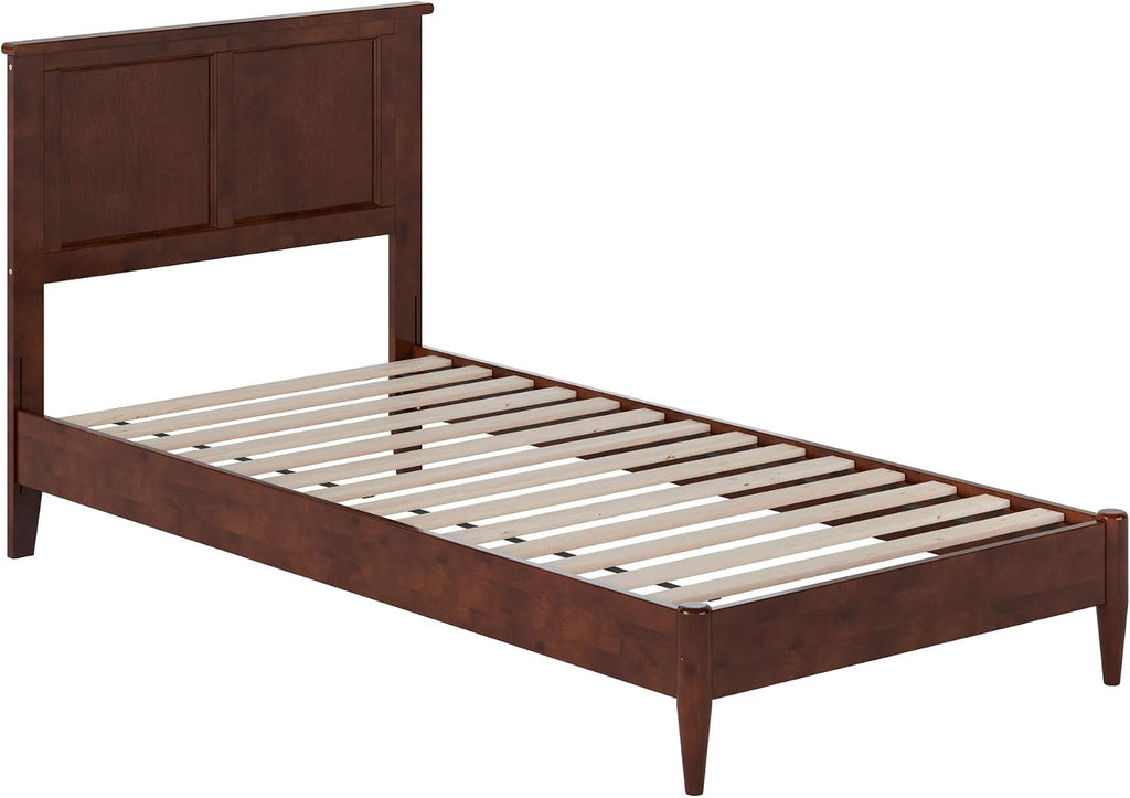 AFI, Charlotte Twin XL Solid Wood Low Profile Platform Bed, Walnut