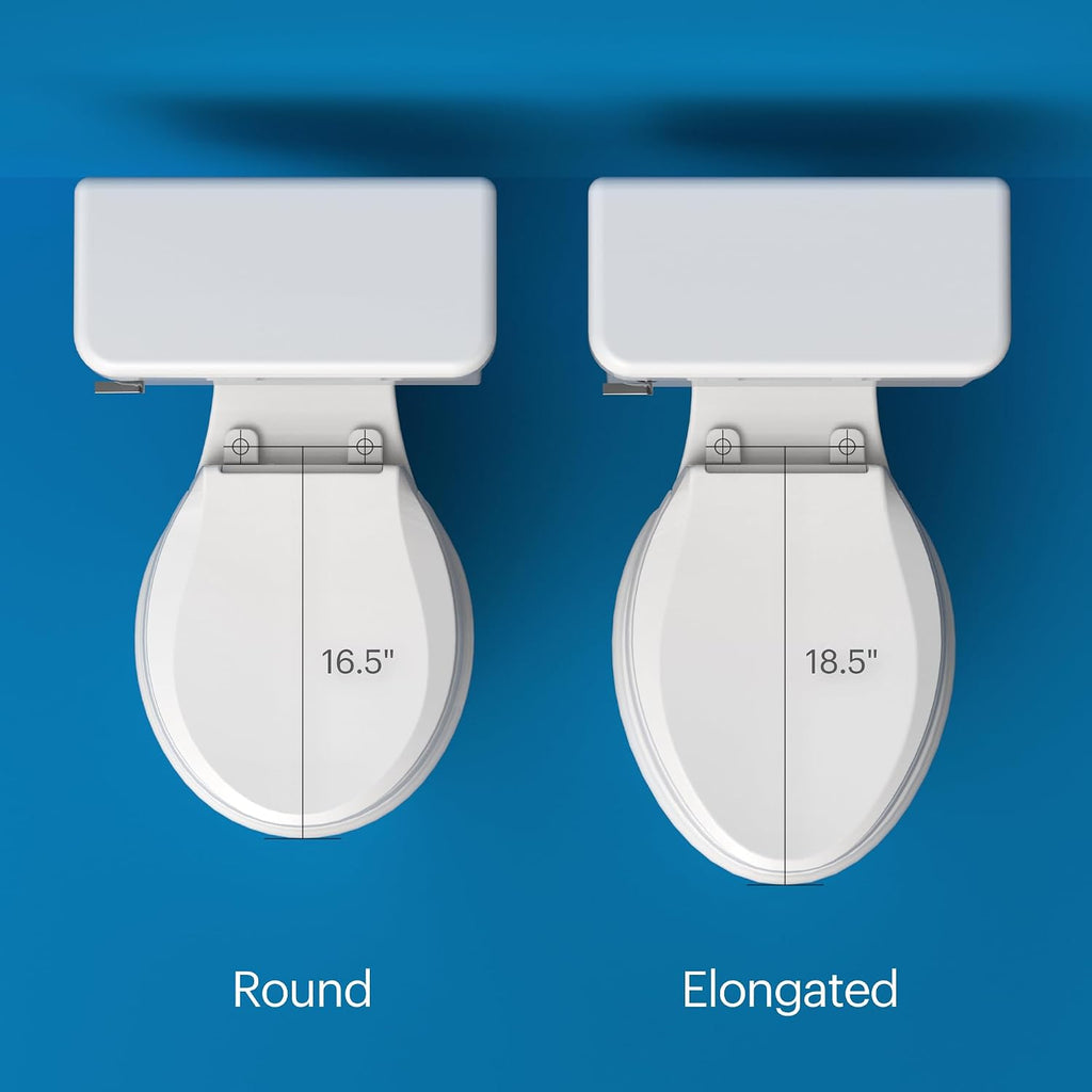 Brondell Thinline T44-EW Swash Electric Bidet Toilet Seat With Thin Profile, Heated,Remote Control, Oscillating Stainless Steel Nozzle, Warm Air Dryer, Night Light, Gentle Close Lid, Elongated