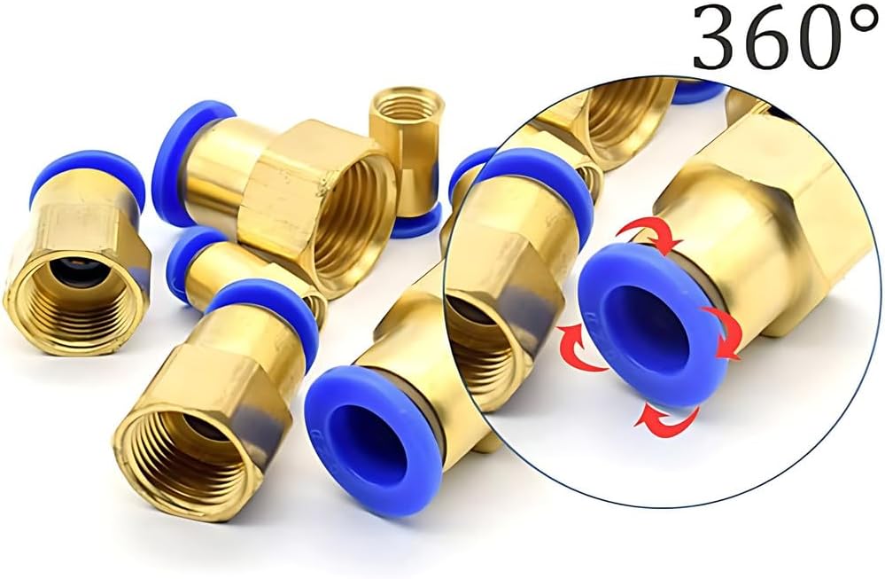 PCF Pneumatic Fittings Quick Air Connector Thread 1/8 1/4 3/8 1/2 BSPT Air Couplings 4mm 6mm 8mm 10mm 12mm Push In Hose Tube,PCF12,03,500 PCS