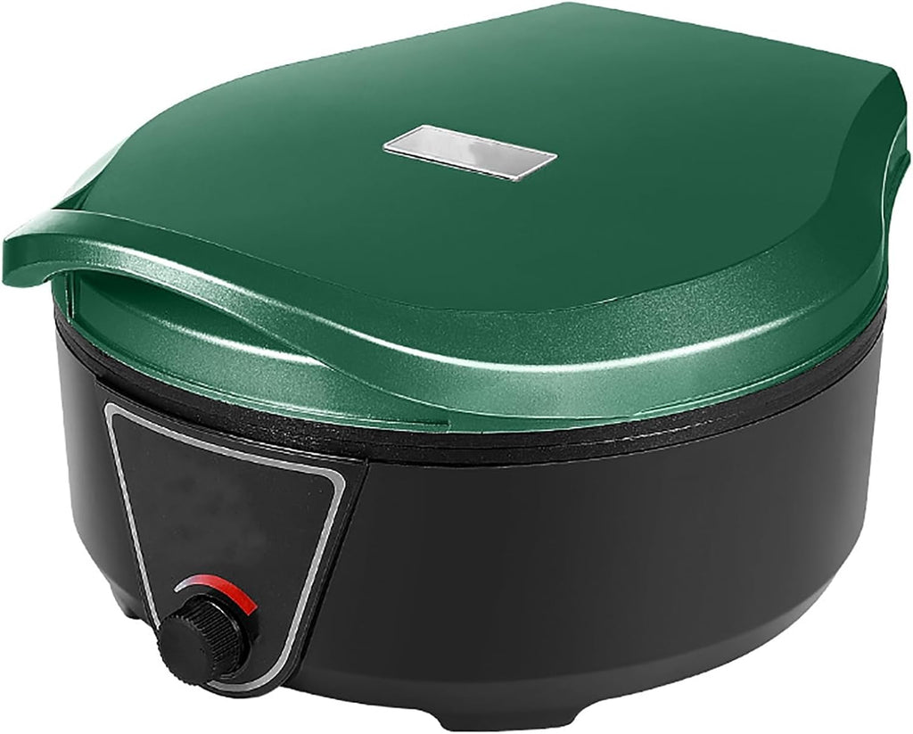 Electric Frying Pan, Electric Griddles, Pizza Maker Machine for Indoor Grill, for Pancakes, Cookies, Burgers(Green)