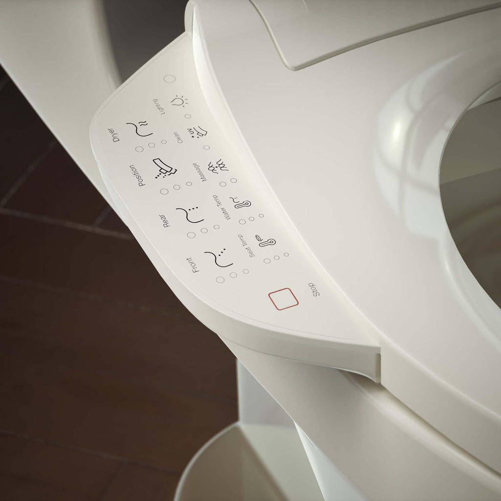 Kohler PureWash M250 Manual Round Bidet Toilet Seat, Biscuit, Quiet-Close Lid Prevents Slamming, Easy Installation with Quick-Release Hinges, Adjustable Spray Position & Pressure (Pack of 2)