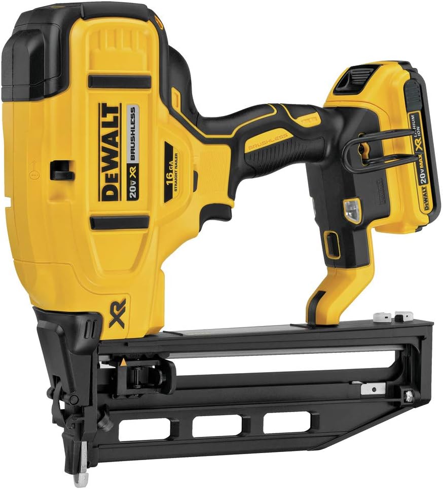 DEWALT 20V MAX* XR Finish Nailer, Cordless, Straight, 16GA (DCN662D1)