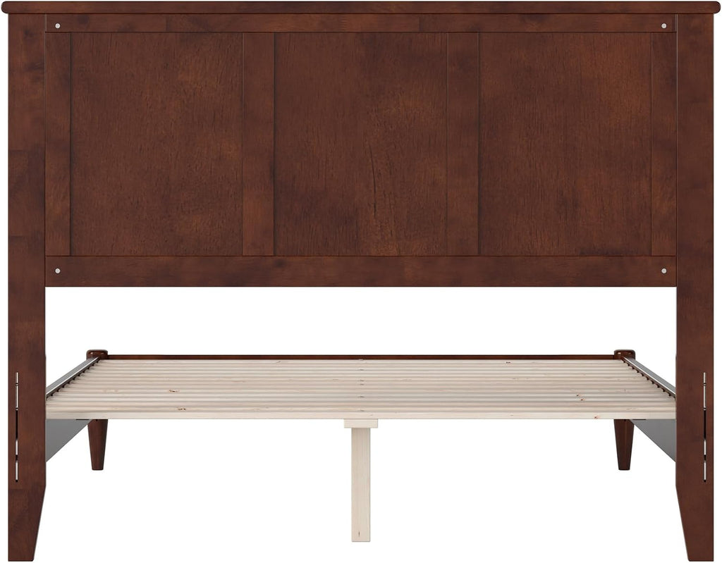 AFI, Charlotte Full Solid Wood Low Profile Platform Bed, Walnut