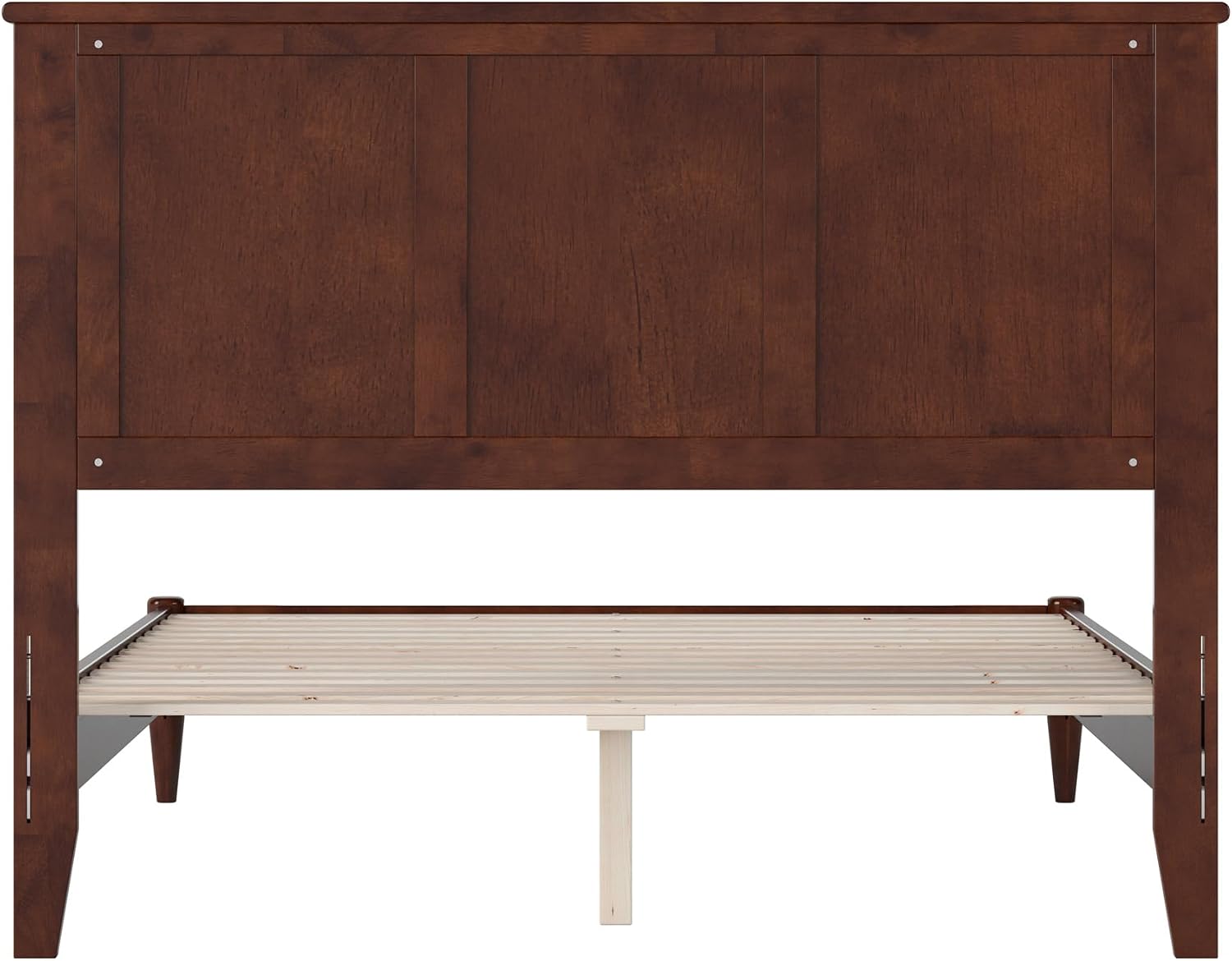 AFI, Charlotte Full Solid Wood Low Profile Platform Bed, Walnut