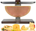 Multi-Function Electric Raclette Cheese Melter,Commercial Cheese Melter Machine,1000W Dual Heating for Half Round, Blocks & Wedges,0-90° Adjustable Foldable Electric Melt Station