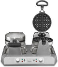 Waring Commercial WW250X Double Side by Side Belgian Waffle Maker, Coated Non Stick Cooking Plates, Produces 50 Waffles Per Hour,120V, 2400W, 5-20 Phase Plug