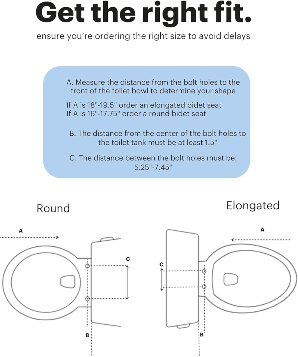 Brondell LE99 Bidet Toilet Seat, Fits Round Toilets, Electric Bidet with Remote, Warm Air Dryer, Strong Wash Mode, Stainless-Steel Nozzle, Saved User Settings & Easy Installation