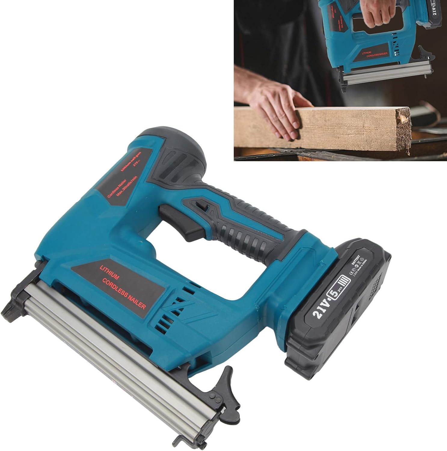 Electric Brad Nailer, Electric Staple Gun, Power Tacker for Wood Inlay Furniture Production Woodworking Tasks, for 422J 419J 416J 413J 410J (US)