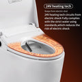 Elongated Electric Bidet Toilet Seat,Anti-Yellowing Material,Heated Seat with Warm Air Dryer & Instant Warm Water,Self-Cleaning Nozzle, Adjustable Pressure&Temp,Soft Close Lid,Wireless Remote