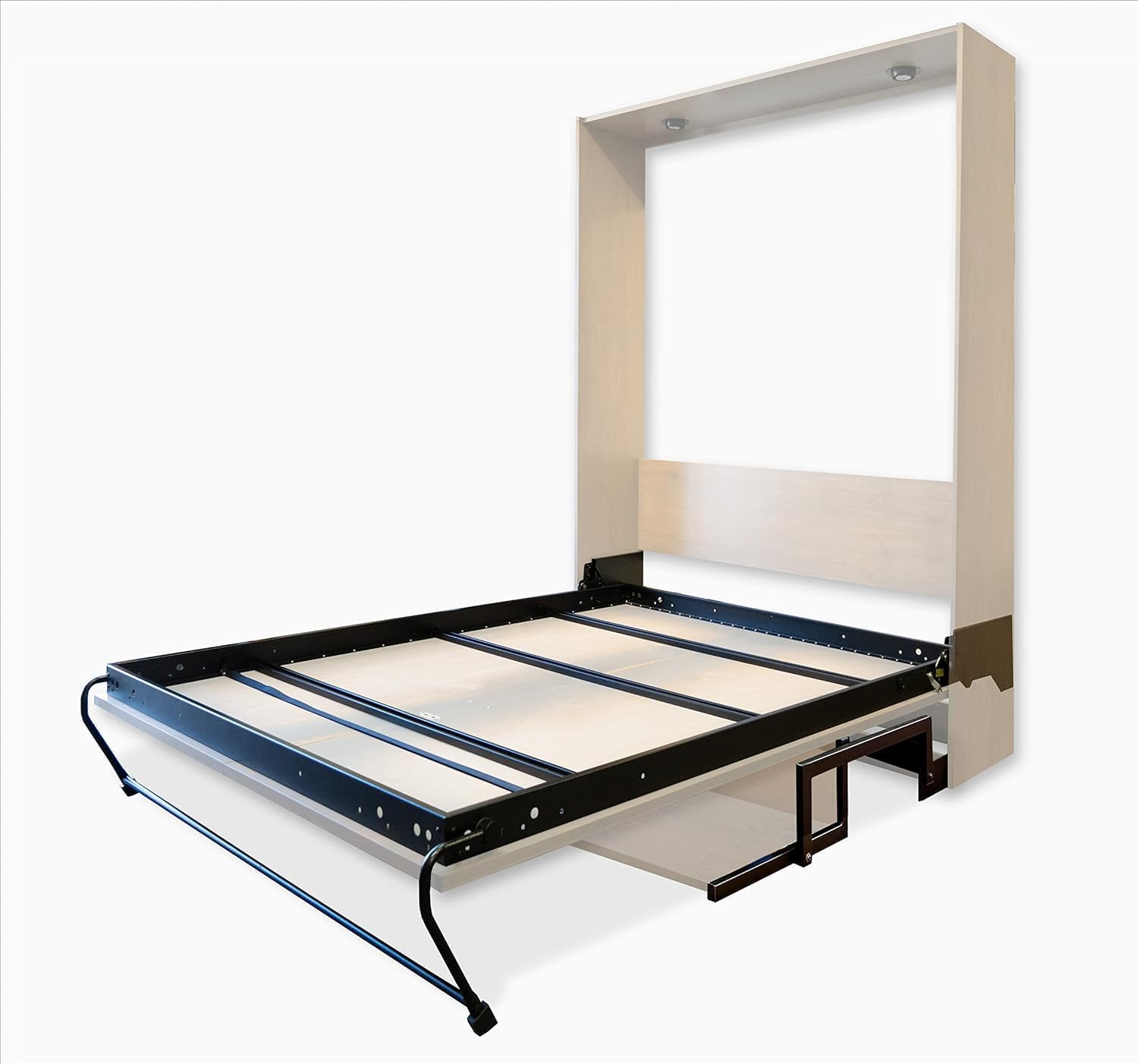 Wilding Wallbeds Deluxe Murphy Mechanism With Desk Kit - Vertical Wall Bed, DIY Frame Hardware for Folding Cabinet, Easy to Build Hidden Bed (Queen US Standard)