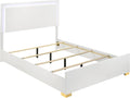 Coaster Home Furnishings Marceline Contemporary 5-Piece Bedroom Set Eastern King Size LED Panel Bed Frame 51-inch Headboard White 222931KE-S5