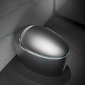 12' Elongated Smart Toilet with Egg-Shaped Night Light,Auto Flush Open & Close Seat,Build-in Bidet Seat,Multi-Function Flushing Mode,LED Display (Matte Gray)