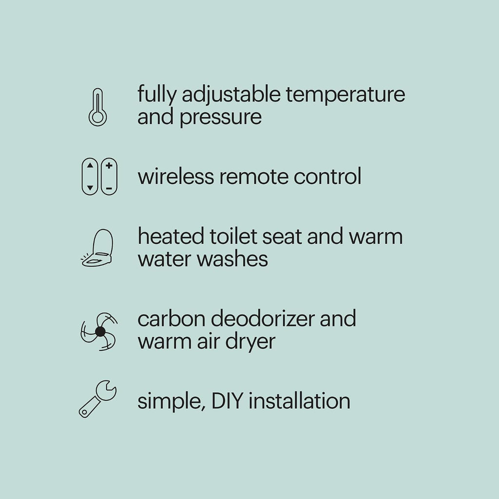 Brondell Swash SE600 Bidet Toilet Seat, Fits Round Toilets, White – Oscillating Stainless-Steel Nozzle, Warm Air Dryer, Ambient Nightlight