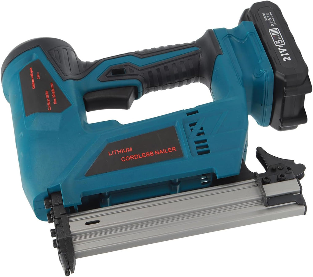 Garosa Electric Nail, 18 Cordless Brad Nailer with Lithium Battery and Charger, Woodworking Staple for Carpentry, Upholstery, with 100 Nails Included (US Plug 100‑220V)