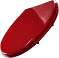 Glitter Resin Toilet Seat Elongated, Soft Close Quick Release, Easy Installation/Remove, Fit All Standard Oval-Shape (Red)