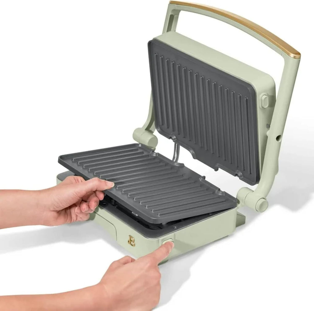 Panini Press Indoor Grill 2-in-1 Electric Contact Grill with Removable Nonstick Plates, 1200W Adjustable Temperature Sandwich Maker