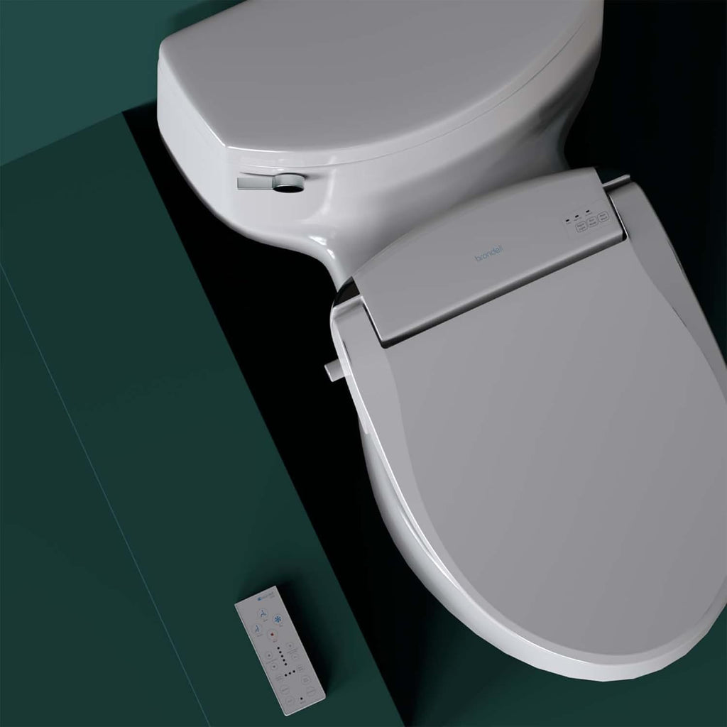 Brondell Swash SE600 Bidet Toilet Seat, Fits Round Toilets, White – Oscillating Stainless-Steel Nozzle, Warm Air Dryer, Ambient Nightlight