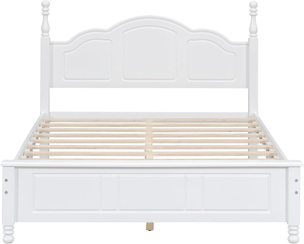Harper & Bright Designs Bedroom Set Furniture, 3-Pieces Bedroom Sets, Full Size Wood Platform Bed and 2 Nightstands, White