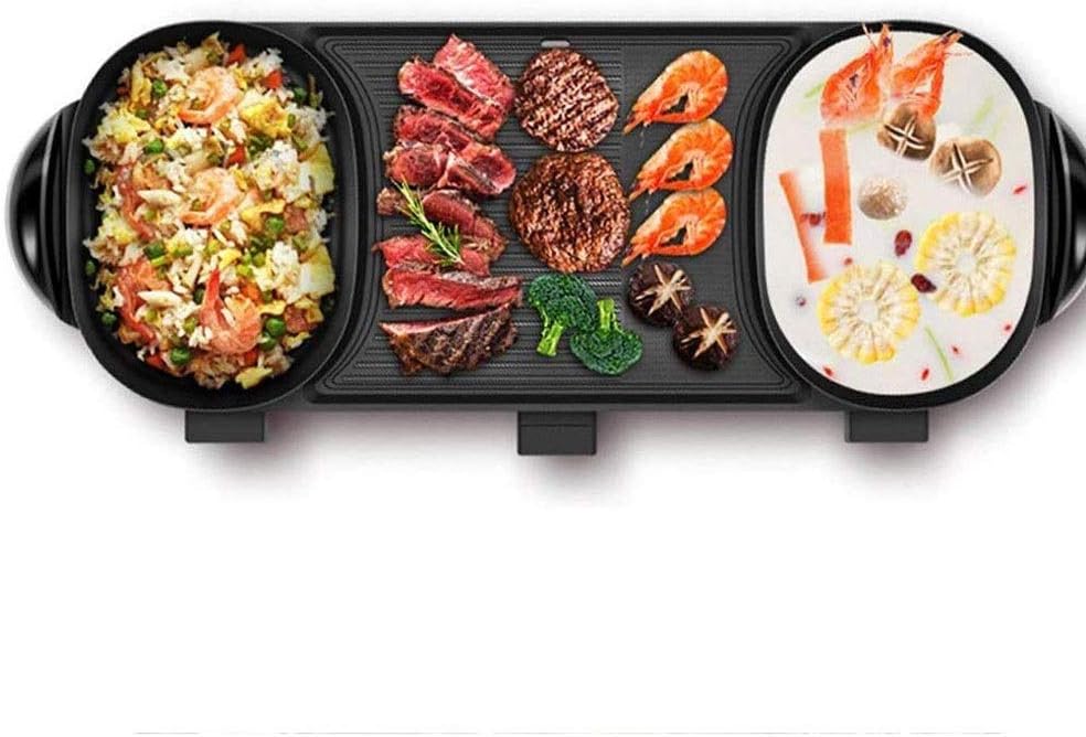 Electric Grill,Indoor Hot Pot Multifunctional, Barbecue Integrated Function 涮 Machine