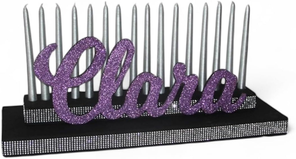 Sweet 16 Candelabra, Bar Mitzvah, Bat Mitzvah, Name Stand, Candle Ceremony, Candle board, Candleholder, Wood Name, Made in the USA