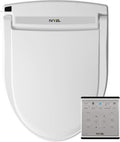 J-2R Smart Electric Bidet for Toilet Seat,Fits Round toilet,Warm water,Heated bidet toilet seat,Remote Control,Heated Dryer, hild Function,Stainless Steel Self-Cleaning Nozzle,LED Night Light