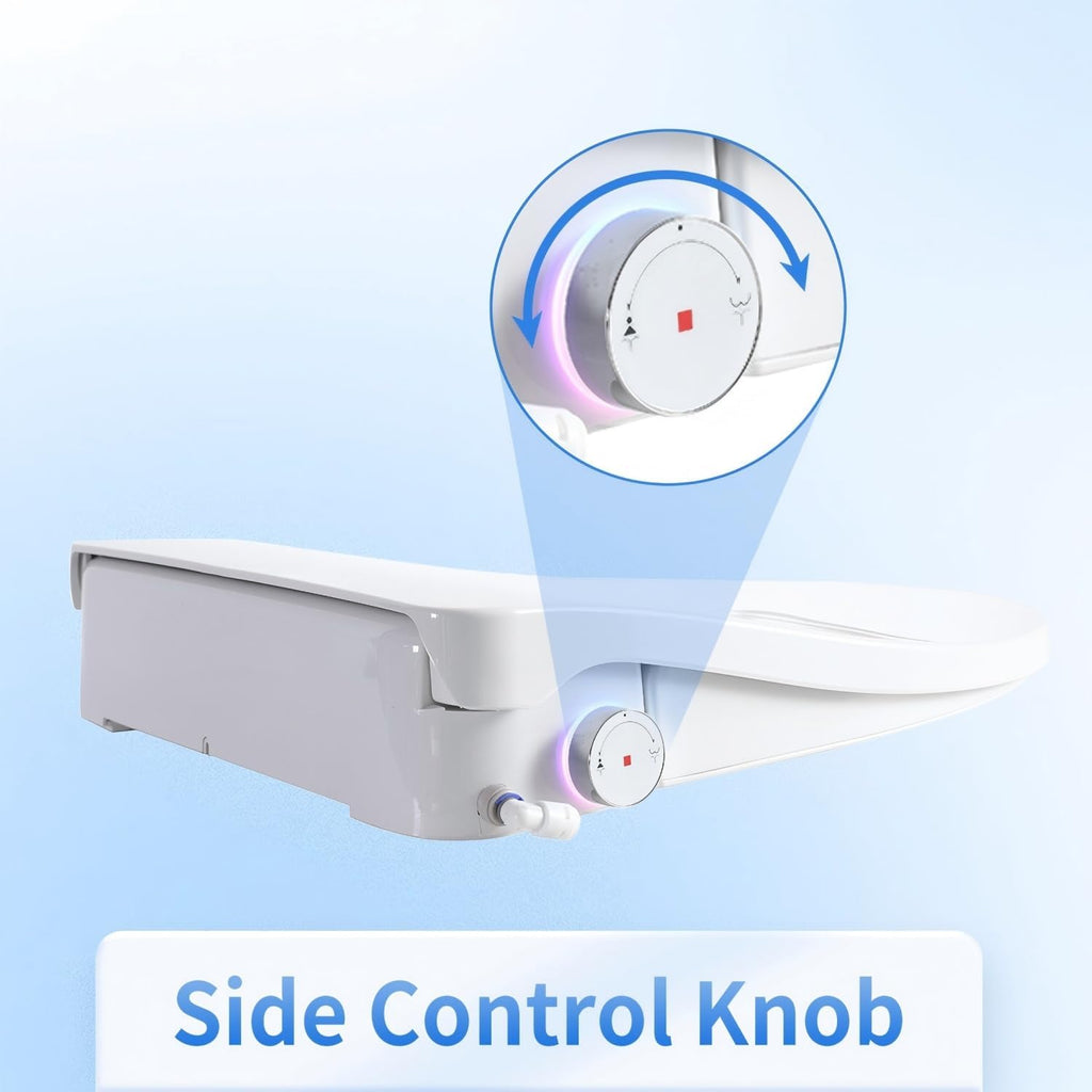 Electric Bidet Toilet Seat with Auto open/close, Adjustable Heated Seat and Instant Warm Water, Elongated Bidet Attachment for Toilet with Wireless Remote Air Dryer, Self-Clean Nozzle, Front Rear Wash