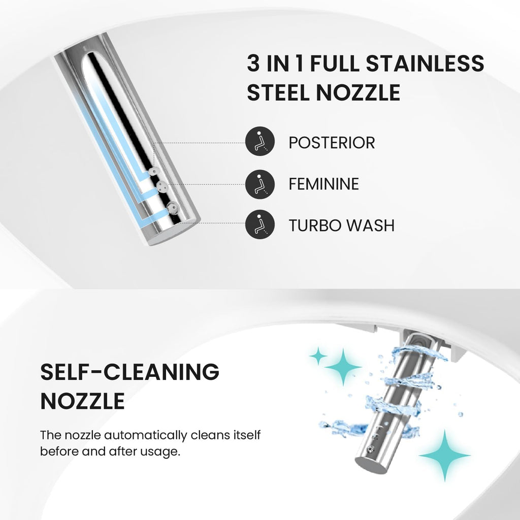 VOVO STYLEMENT TCB-8100B Smart Toilet for bathrooms, Elongated One Piece Toilet, 1.12 GPF, Auto Dual Flush, ADA Chair Height, Heated Seat, Made in Korea