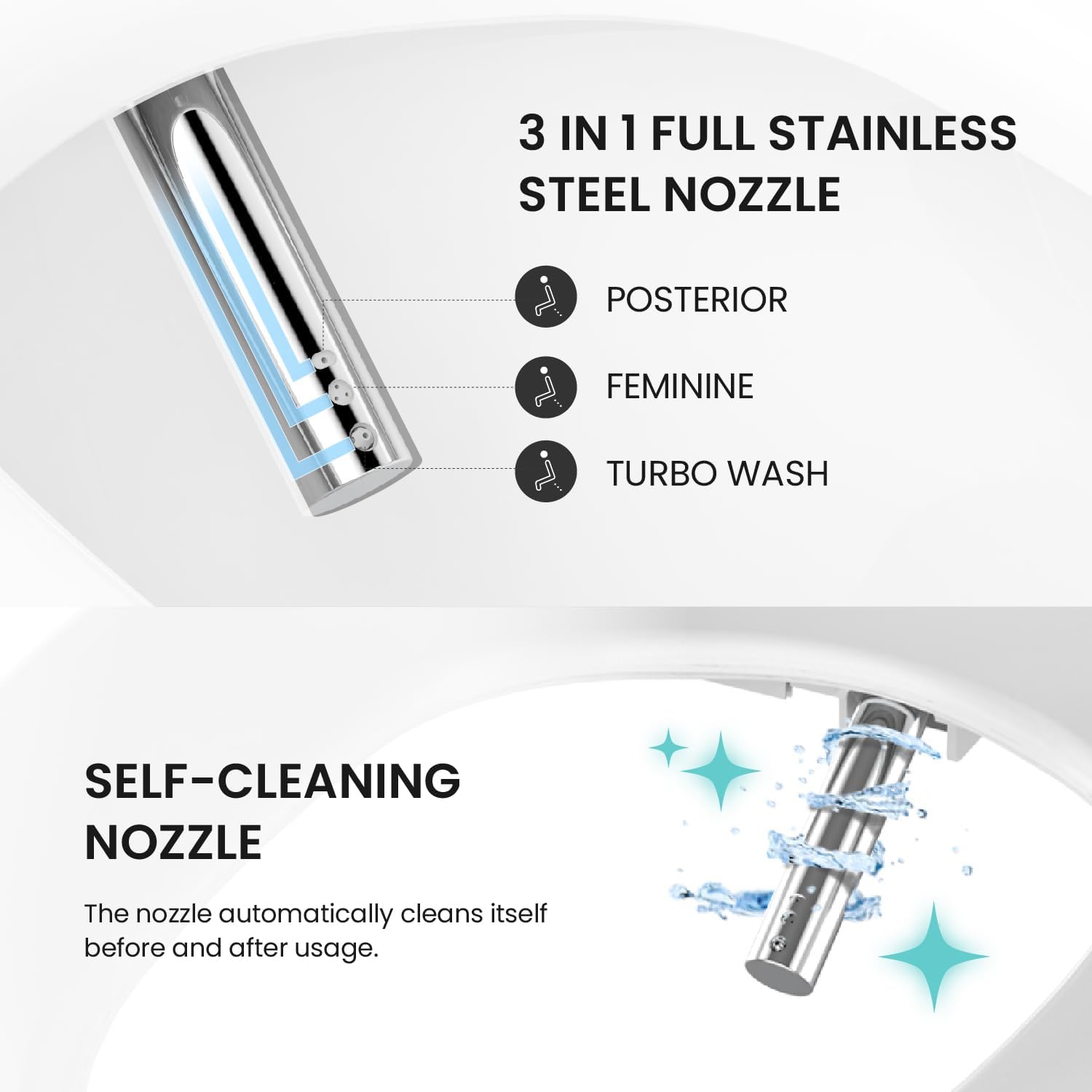 VOVO STYLEMENT TCB-8100B Smart Toilet for bathrooms, Elongated One Piece Toilet, 1.12 GPF, Auto Dual Flush, ADA Chair Height, Heated Seat, Made in Korea
