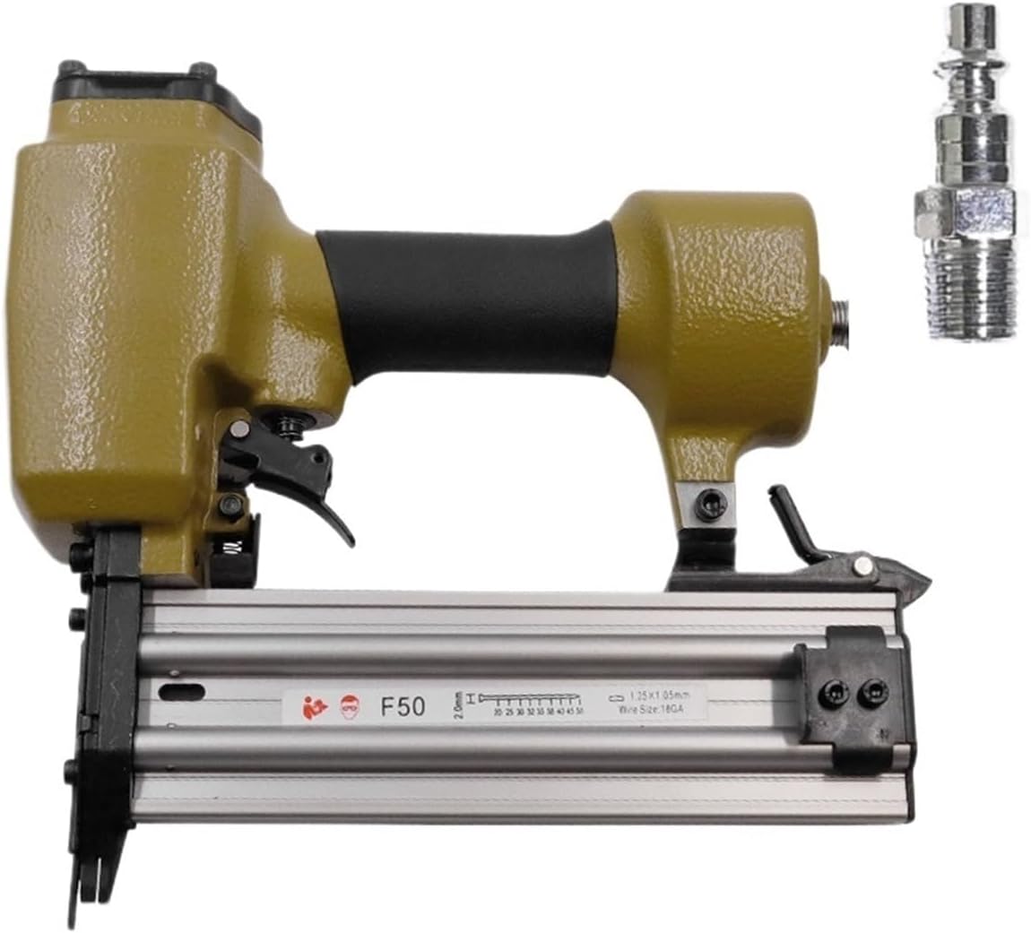 Oil-Free Pneumatic Staple Gun Heavy-Duty Stapler F50 Air Brad Nailer Pneumatic Framing Nailer Nail Gun Fastener Nail Gun(F50 AP)