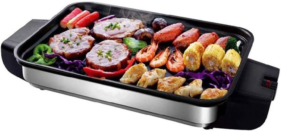 Smokeless Barbecue Dish，Indoor Grill Coated Non-Stick Pancake Griddle, Extra Large Surface