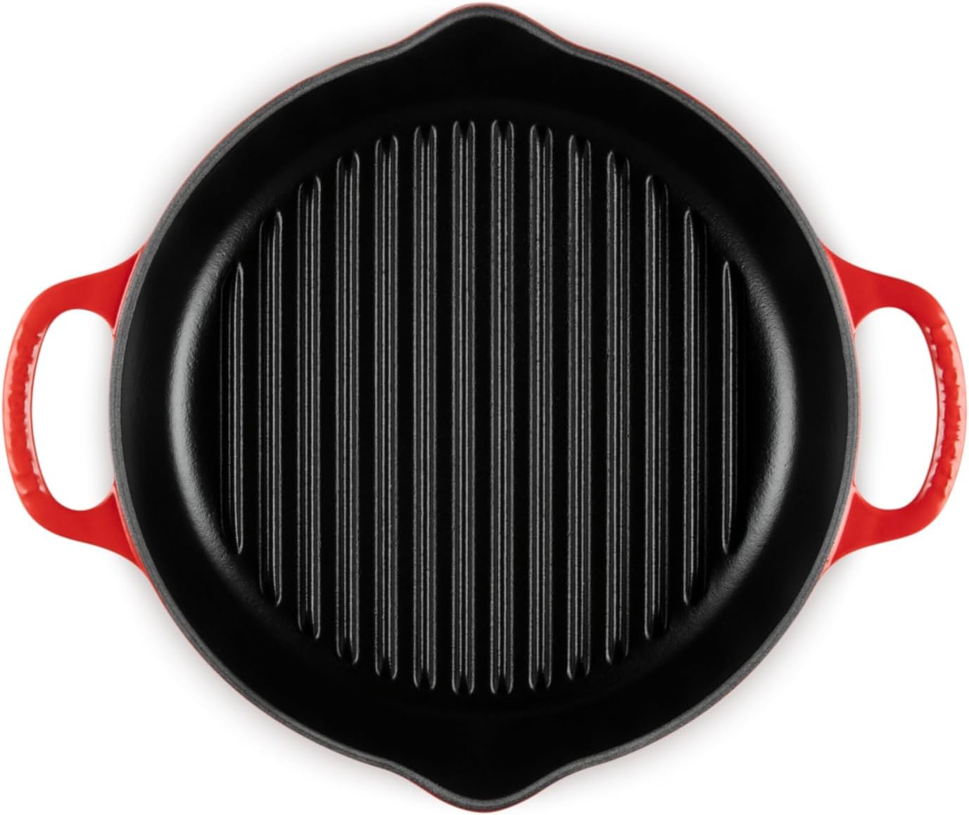 Le Creuset Enameled Cast Iron Signature Deep Round Grill, 9.75', Cerise
