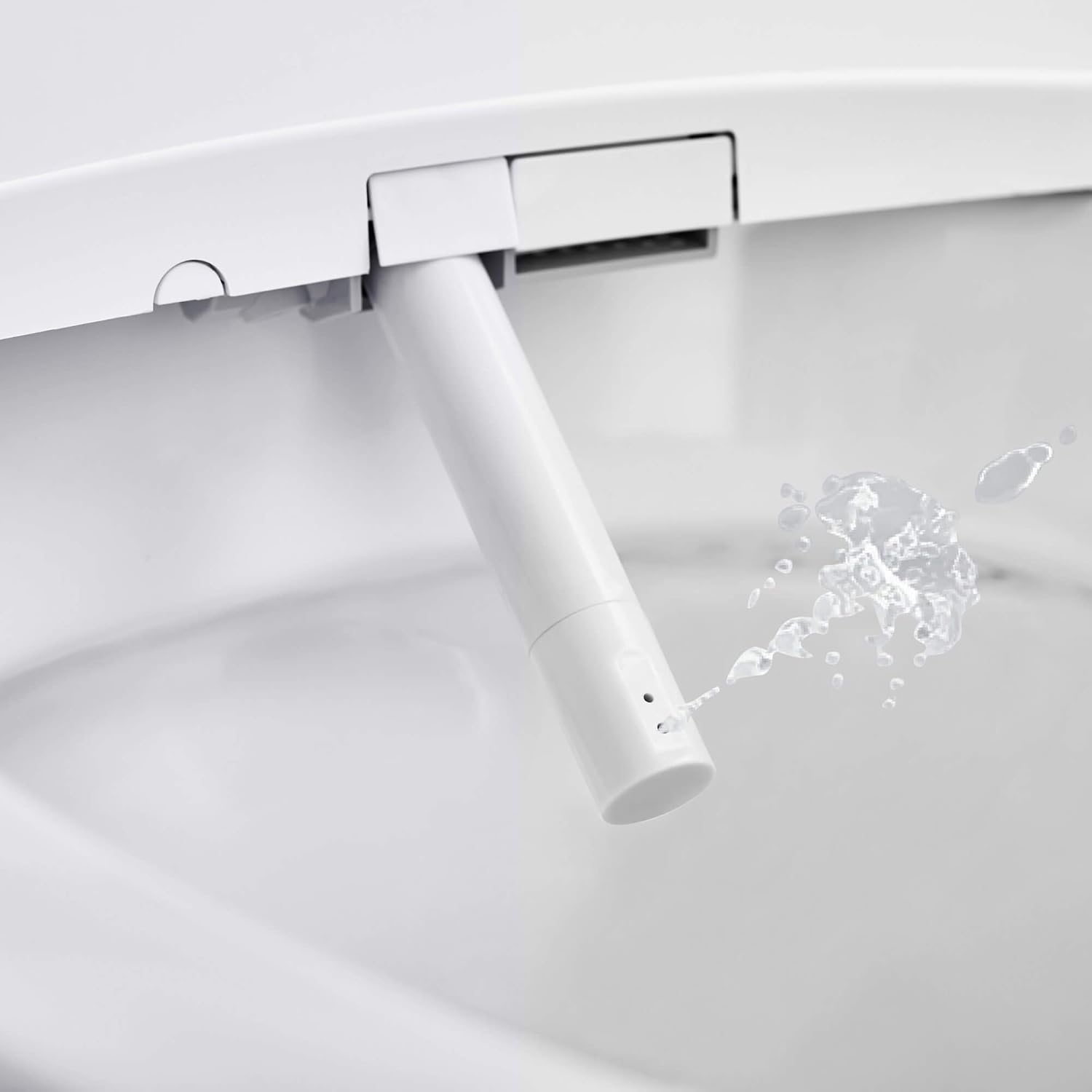 Elongated Smart Bidet Toilet Seat with Dual Flushing - One Piece Heated Toilet Seat Air Dryer - Tankless Toilet Bidet with 6 Levels of Seat and Wind Temperature
