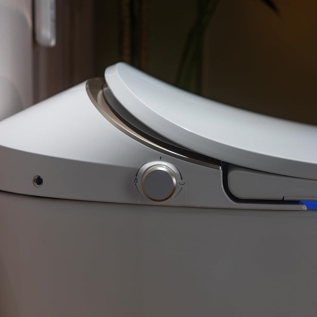 WOODBRIDGE LT610 One Piece Elongated Smart Toilet Bidet with Massage Washing, Auto Open and Close Seat and Lid, Auto Flush, Heated Seat and Integrated Multi Function Remote Control, White