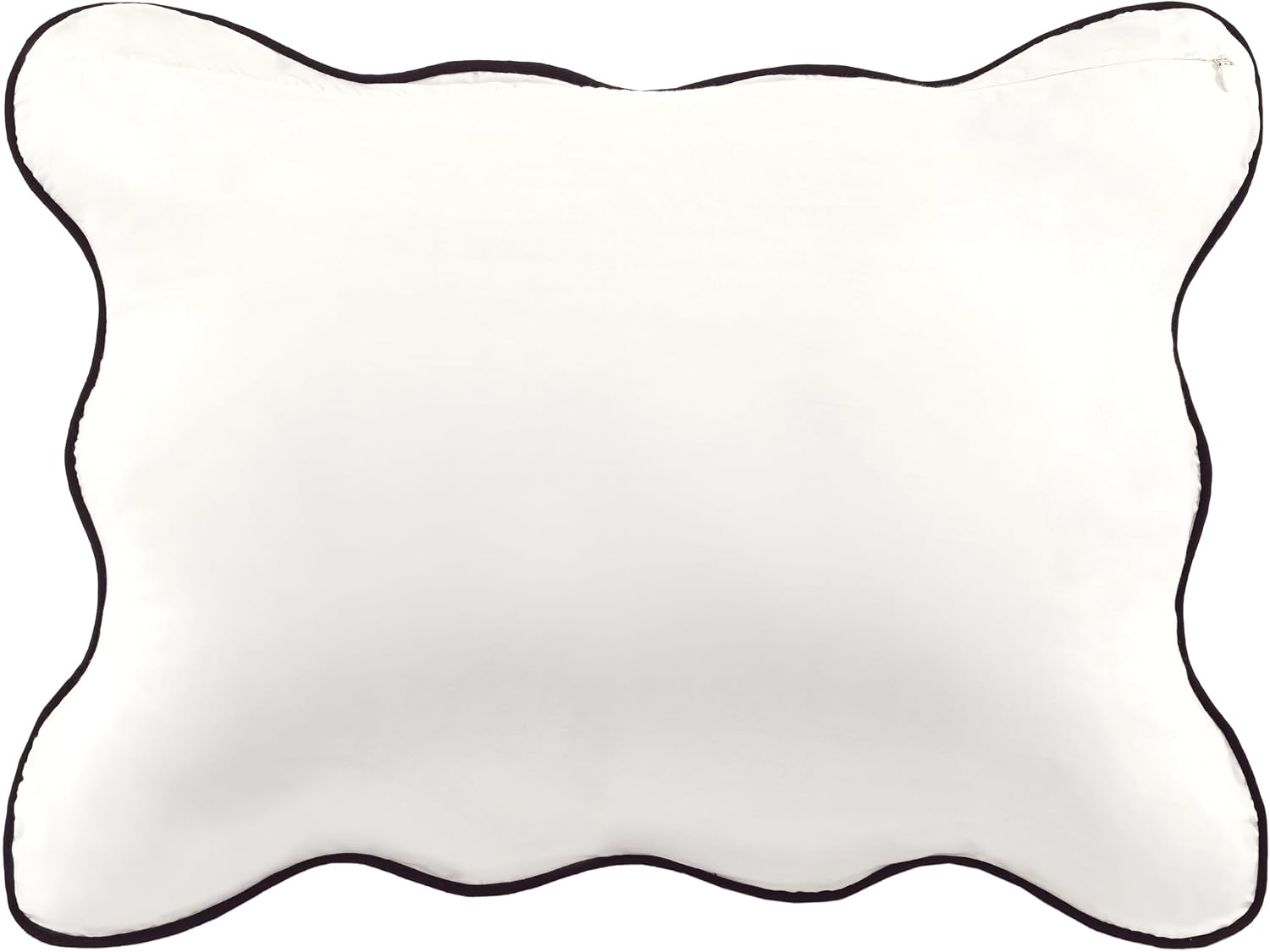 kate spade new york Scalloped Edge 3-Piece Full/Queen Quilt Bedding Set, 100% Cotton Reversible Cover, All Season Warmth Bedding, Machine Washable, Marshmallow