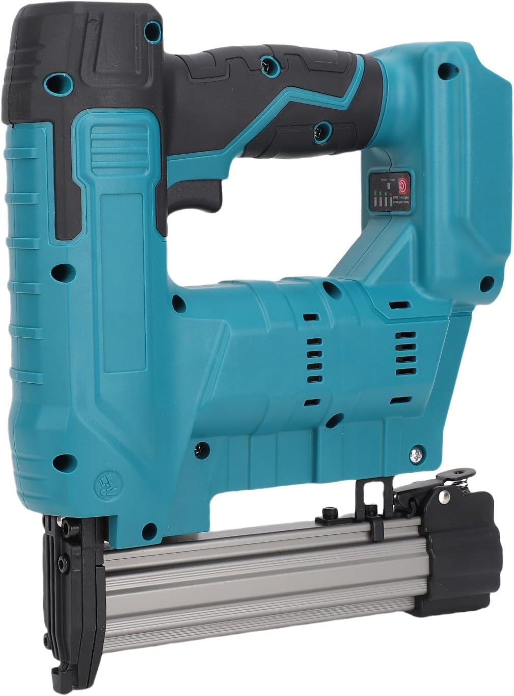 Cordless Brad Nailer, 20V Crown Stapler Electric Staples Guns with 100 F32mm Straight Nails,100 N Nails, Nail Gun Battery Powered for Upholstery Carpentry Home (US Plug 100-240V)