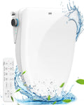 iliD Bidet Seat, Toilet Seat, Electric Elongated Ecoseat with Four Cleaning Modes, Adjustable Angle and Pressure, Remote Control, Slow Close Lid, Easy Installation, 2 Year Warranty