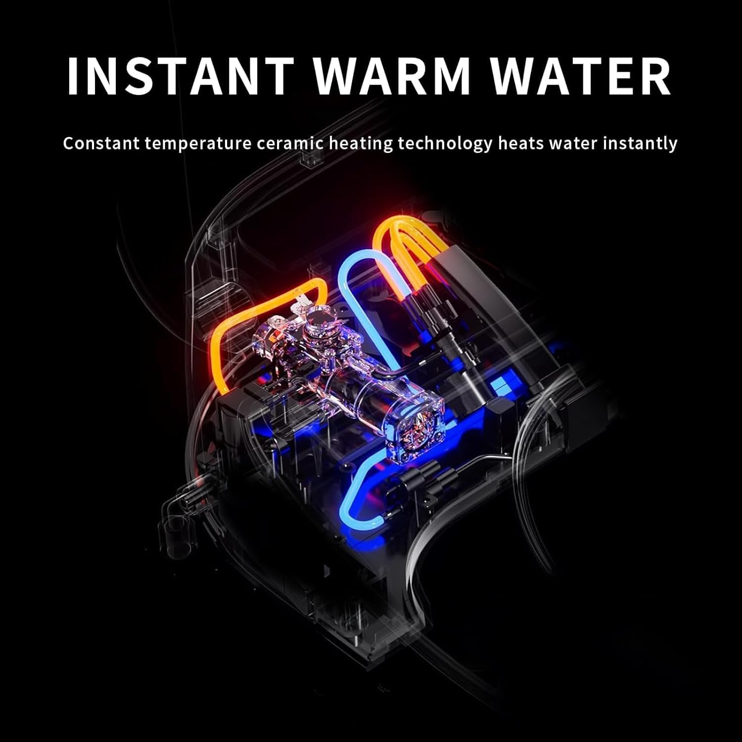 Smart Electric Bidet Toilet Seat Elongated, Dual Control Panel & Remote with LED Display, Instant Warm Water, Heated Seat, Warm Air Dryer, Night Light, Soft-Close Lid