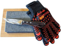 Black Rock Grill Steak Stone Cooking Experience - Premium Gift Set with Steak Knife, and Protective Gloves