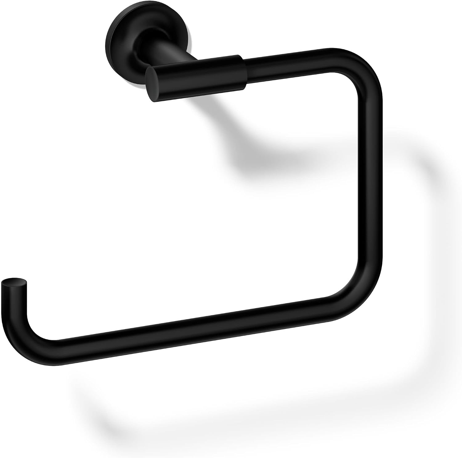 KOHLER 14441-BL Purist Towel Ring, for Bathroom, Wall-Mount Ring, Bathroom Towel Holder, Matte Black