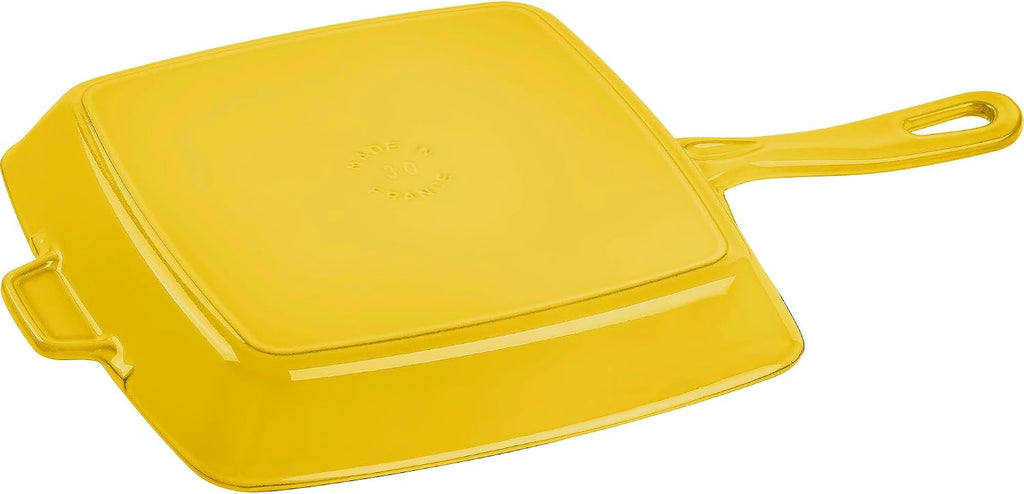 STAUB Cast Iron 12-inch Square Grill Pan - Citron